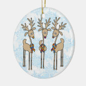 Puzzle Ribbon Reindeer - Autisme Awareness Keramisch Ornament (Links)