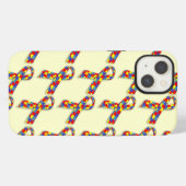 Puzzle Ribbons iPhone Hoesje (Achterkant horizontaal)