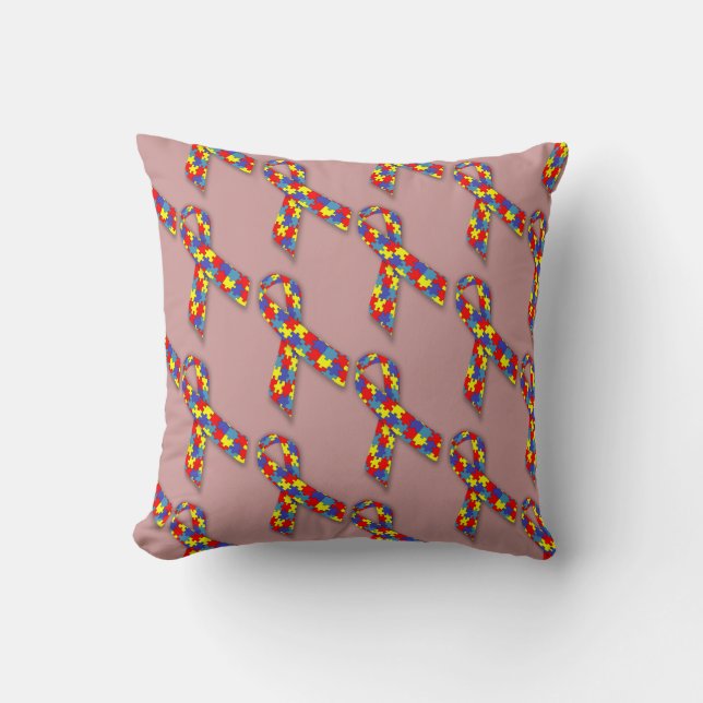 Puzzle Ribbons Kussen (Voorkant)