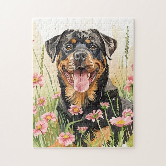 Puzzle – Rottweiler Puzzle Legpuzzel (Verticaal)