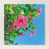 Puzzle - Roze Hibiscus Blossom Legpuzzel (Horizontaal)