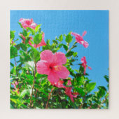 Puzzle - Roze Hibiscus Blossom Legpuzzel (Verticaal)