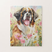 Puzzle – Saint Bernard Dog Puzzle Gift Legpuzzel (Verticaal)