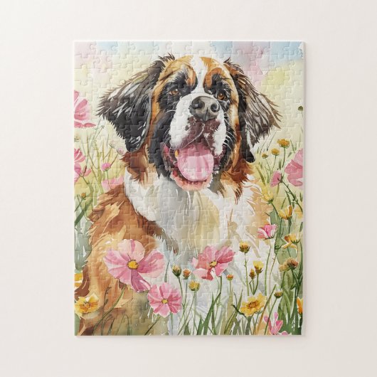 Puzzle – Saint Bernard Dog Puzzle Gift Legpuzzel (Verticaal)