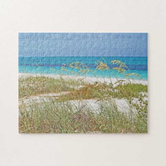 Puzzle/Seagrass, Beach. Turquoise Caribbean Zee Legpuzzel (Horizontaal)