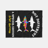 Puzzle Shark Autism Awareness Autistic Autisme Mom Fleece Deken (Voorkant (Horizontaal))