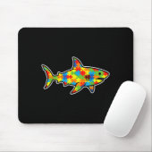 Puzzle Shark Neurodiversiteit Autisme Bewustzijn G Muismat (Met muis)