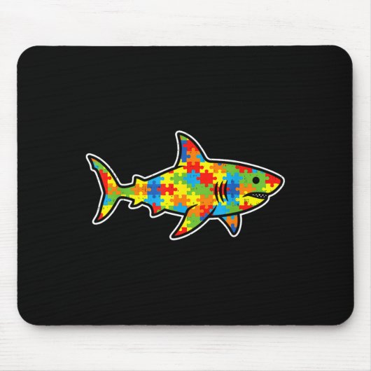 Puzzle Shark Neurodiversiteit Autisme Bewustzijn G Muismat (Voorkant)
