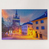 Puzzle Sighisoara, stad Dracula, Transsylvanië Legpuzzel (Horizontaal)