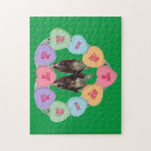 Puzzle Snoep Love Heans of Bassets Legpuzzel