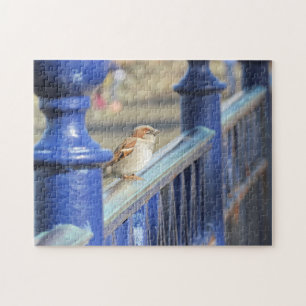 Puzzle - Sparrow on Iron Railing Legpuzzel