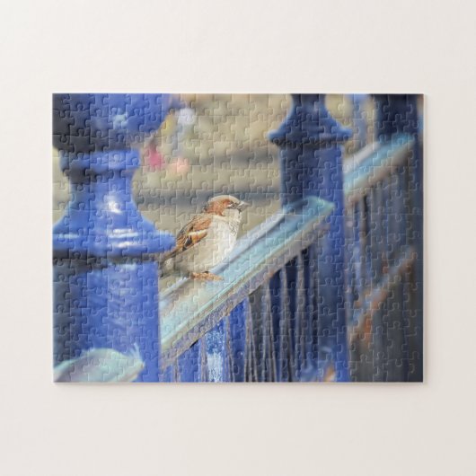 Puzzle - Sparrow on Iron Railing Legpuzzel (Horizontaal)