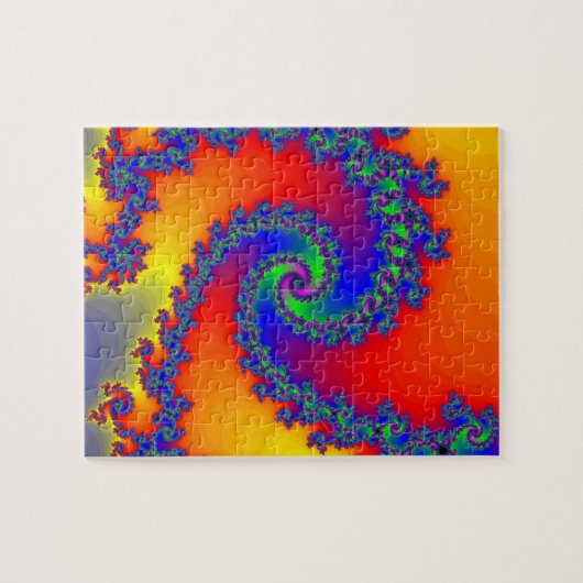 Puzzle: Spiral Fractal Design Legpuzzel (Horizontaal)