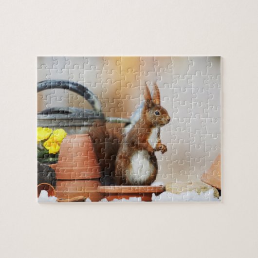Puzzle Squirrel Jigzaag Puzzle Legpuzzel (Horizontaal)