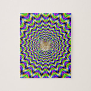 Puzzle Star in Yellow Pink Blue en Green Legpuzzel