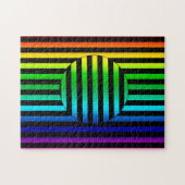 Puzzle - Striped optische illusie Legpuzzel (Horizontaal)