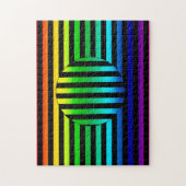 Puzzle - Striped optische illusie Legpuzzel (Verticaal)