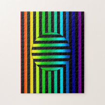 Puzzle - Striped optische illusie