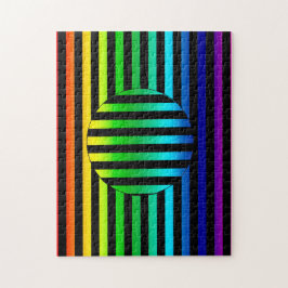 Puzzle - Striped optische illusie Legpuzzel