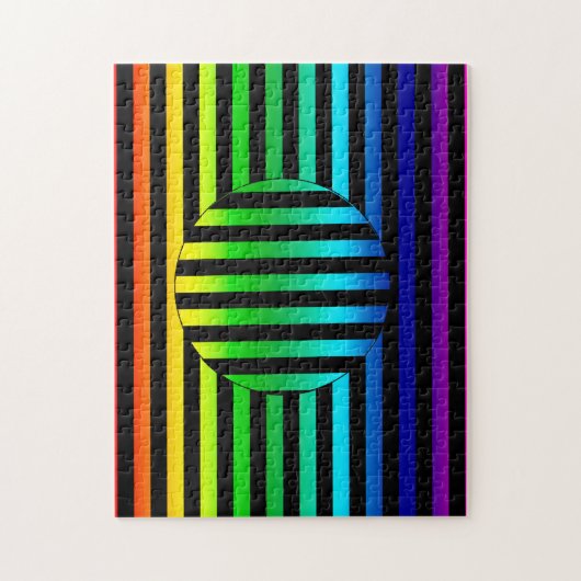 Puzzle - Striped optische illusie Legpuzzel (Verticaal)