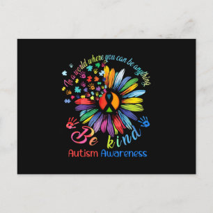 Puzzle Sunflower Be Kind Autism Awareness Support Briefkaart