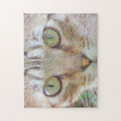 Puzzle - Tabby Cat Face Legpuzzel (Verticaal)