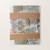 Puzzle - Tabby Kitten door Railing Legpuzzel (Verticaal)
