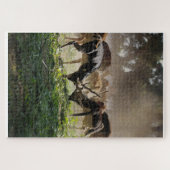 Puzzle THE Group of Grazing Deer Legpuzzel (Horizontaal)