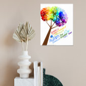 Puzzle Tree met Word Art Autism Awareness Poster