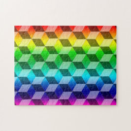 Puzzle - Verlichting van regenboogsloten Legpuzzel