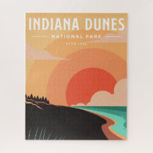 PUZZLE: Vintage Indiana Dunes National Park Stad