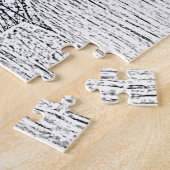 Puzzle - Vogel op hek naar kleur Legpuzzel (Zijkant)