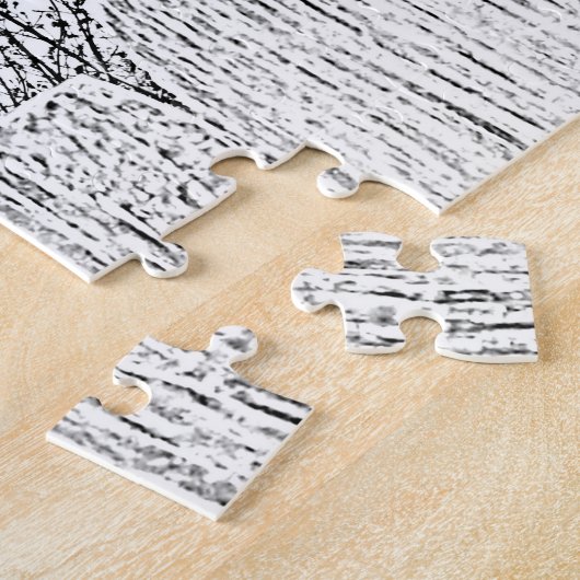 Puzzle - Vogel op hek naar kleur Legpuzzel (Zijkant)