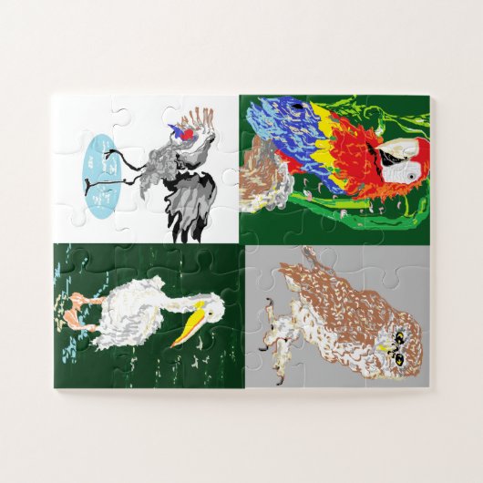 Puzzle : Vogels Legpuzzel (Horizontaal)