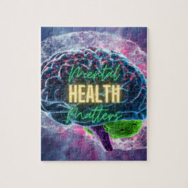 Puzzle voor geestelijke gezondheid. legpuzzel