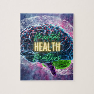 Puzzle voor geestelijke gezondheid. legpuzzel