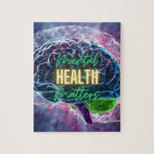 Puzzle voor geestelijke gezondheid. legpuzzel (Verticaal)