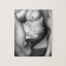 Puzzle voor Him 8x10 Art Male Bodybuilder