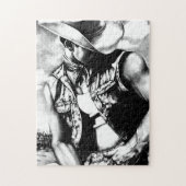 PUZZLE VOOR MANNEN 11x14 COWBOY in een prachtige c Legpuzzel (Verticaal)