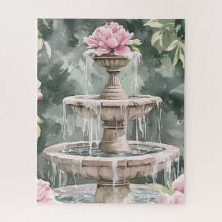 PUZZLE: Watercolor Tuinfontein voor Vrouwen Legpuzzel