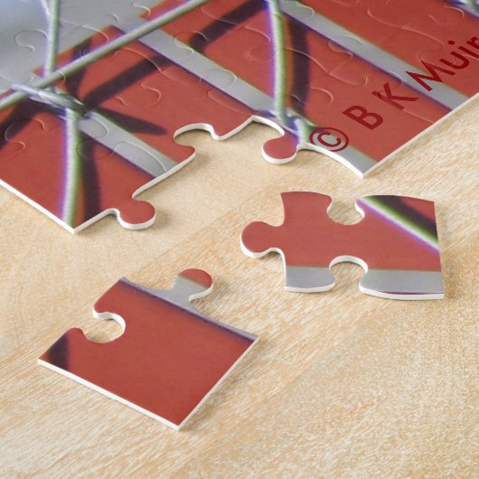 Puzzle - Westerne scrub-Jay op hek Legpuzzel (Zijkant)