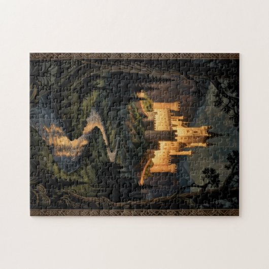 puzzle with a picture of a fairy-tale castle legpuzzel (Horizontaal)