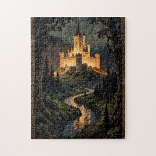  puzzle with a picture of a fairy-tale castle  legpuzzel (Verticaal)
