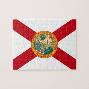 Puzzle with Flag of Florida State Legpuzzel