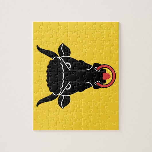 Puzzle with Flag of Uri canton, Switzerland Legpuzzel (Verticaal)