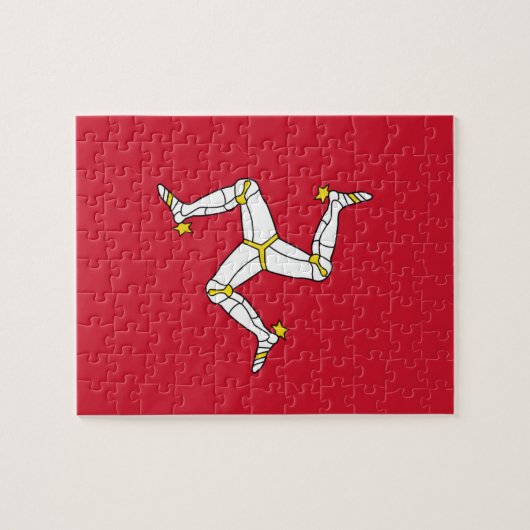 Puzzle with Isle of Man Flag, Verenigd Koninkrijk Legpuzzel (Horizontaal)