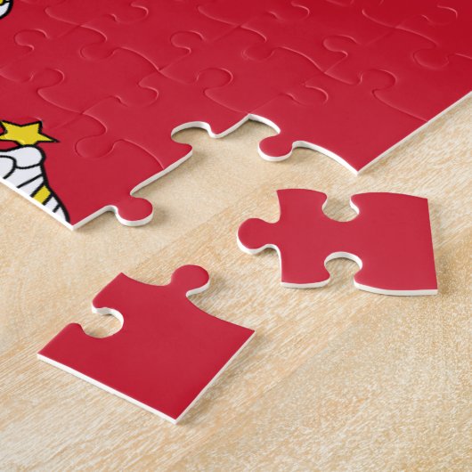 Puzzle with Isle of Man Flag, Verenigd Koninkrijk Legpuzzel (Zijkant)