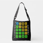 Puzzle WORD GAME DINK Pickleball Crossbody Tas (Voorkant)