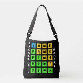 Puzzle WORD GAME DINK Pickleball Crossbody Tas