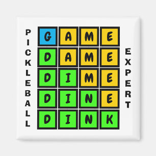 Puzzle WORD GAME DINK Pickleball Magneet